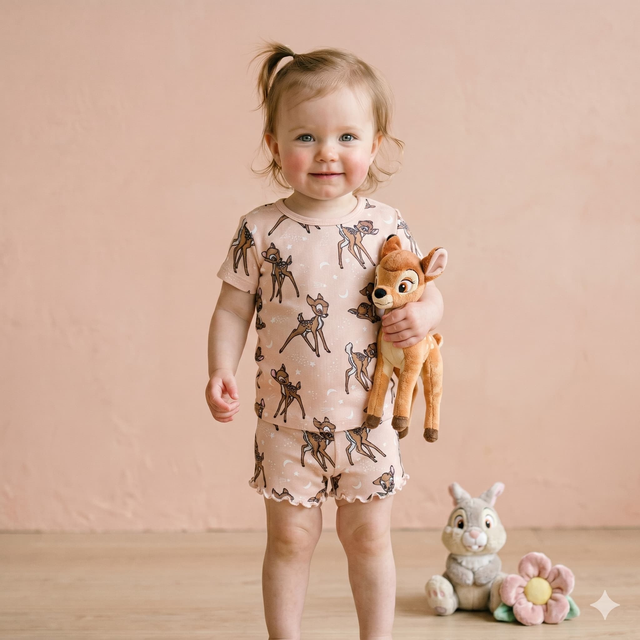 Blush Fawn Baby Girls Half Sleeves Set - Pink