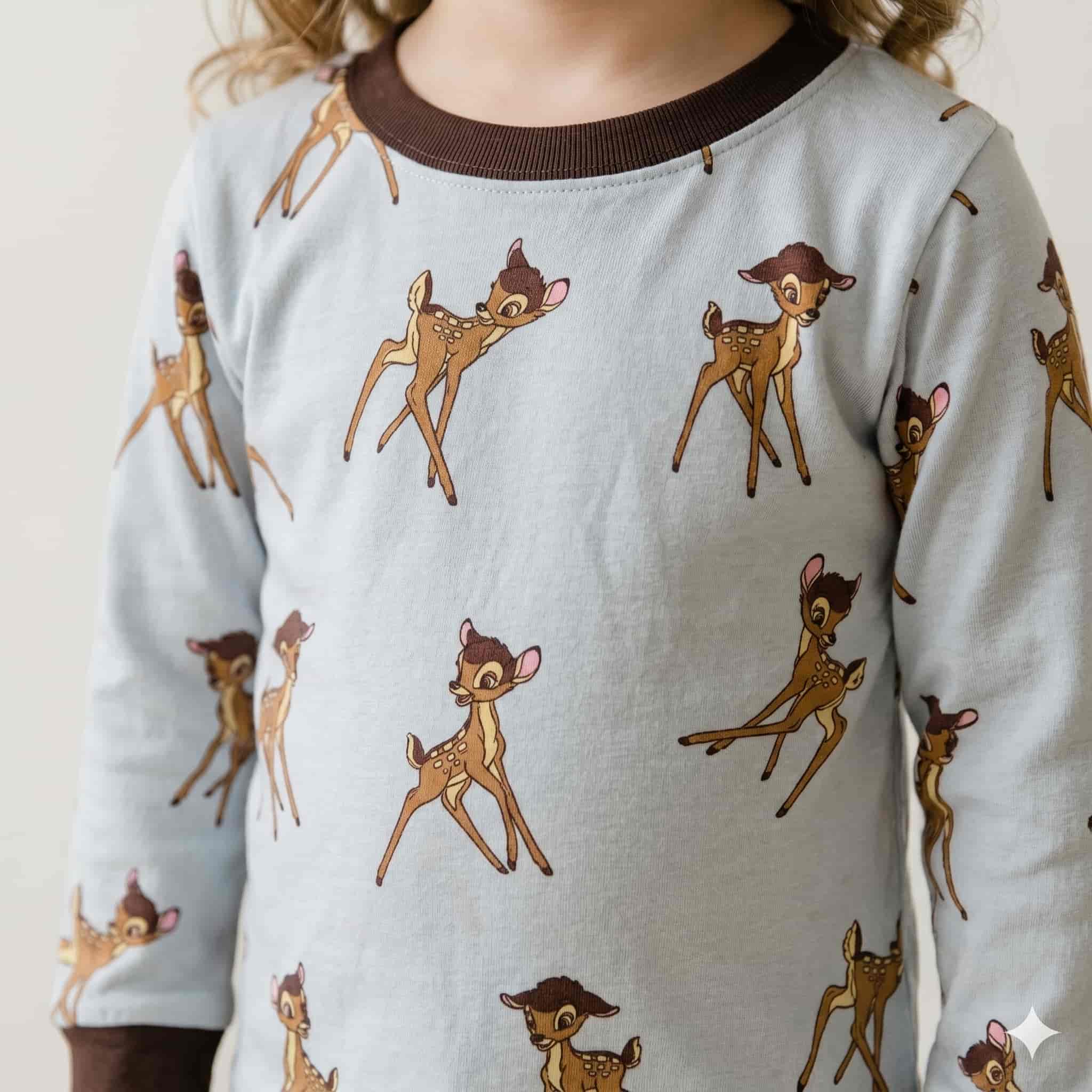 Deer Girls Full Sleeves Set - Blue
