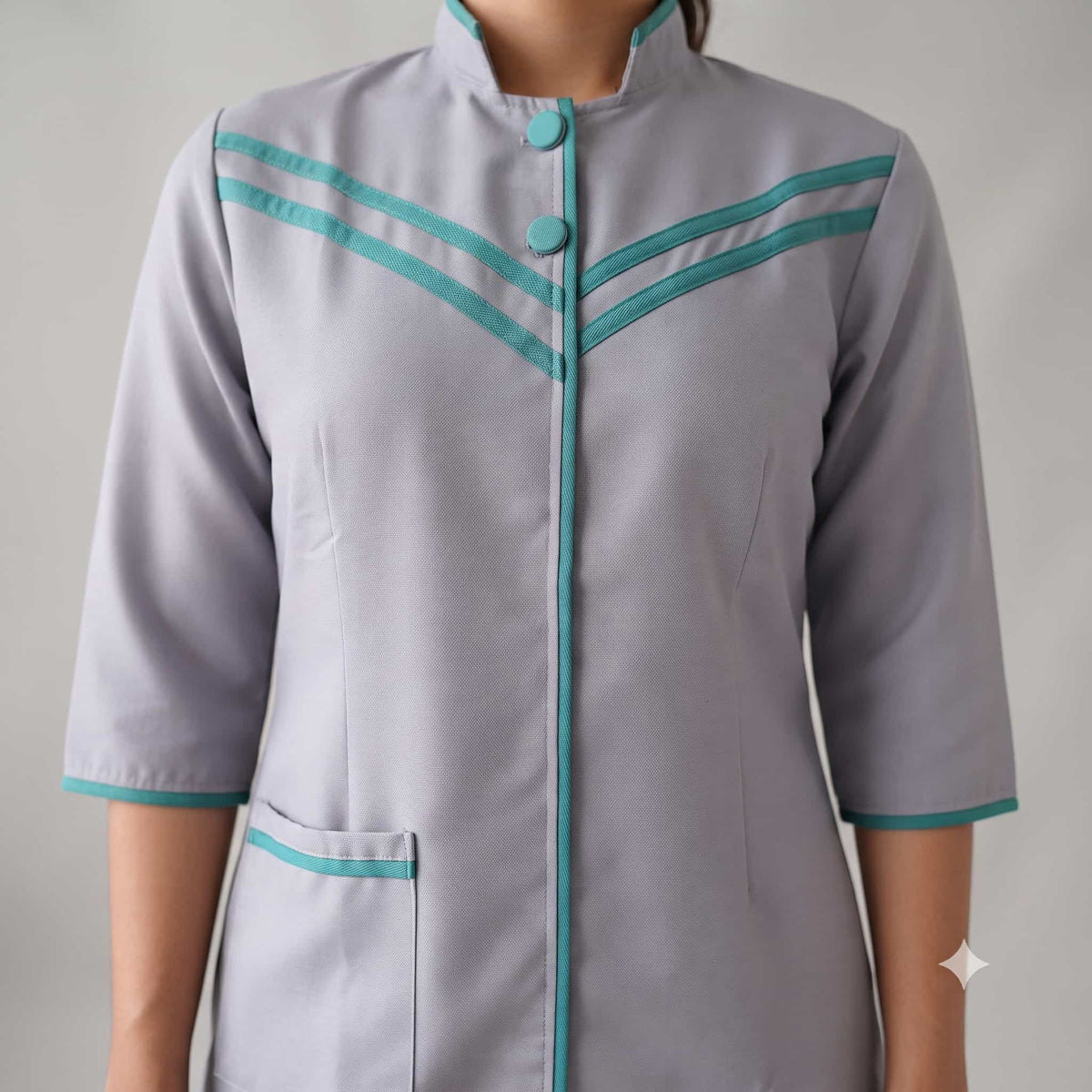 Aqua Edge Maid Uniform Set – Grey
