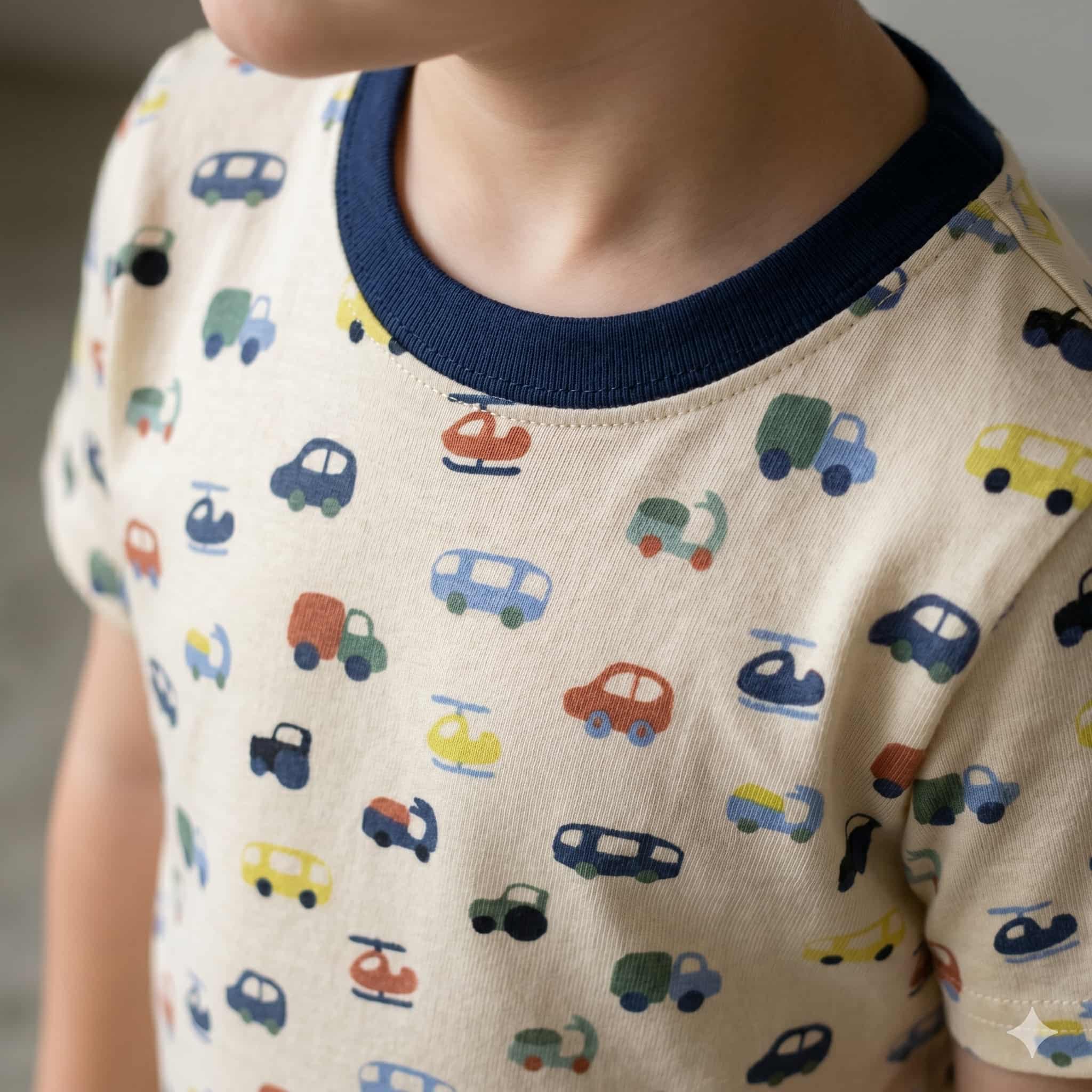 Tiny Wheels Boys Half Sleeves Short Set - Cream
