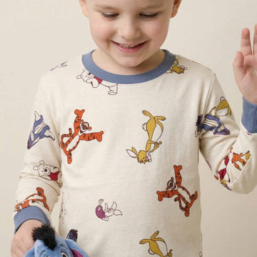 Winnie the Pooh and Friends Boys Full Sleeves Pajama Set - Cream
