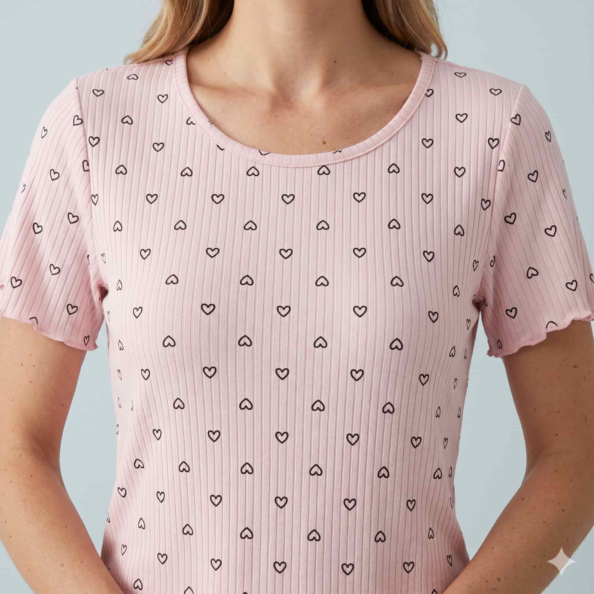 Blush Charm Women Half Sleeves Pajama Set - Pink