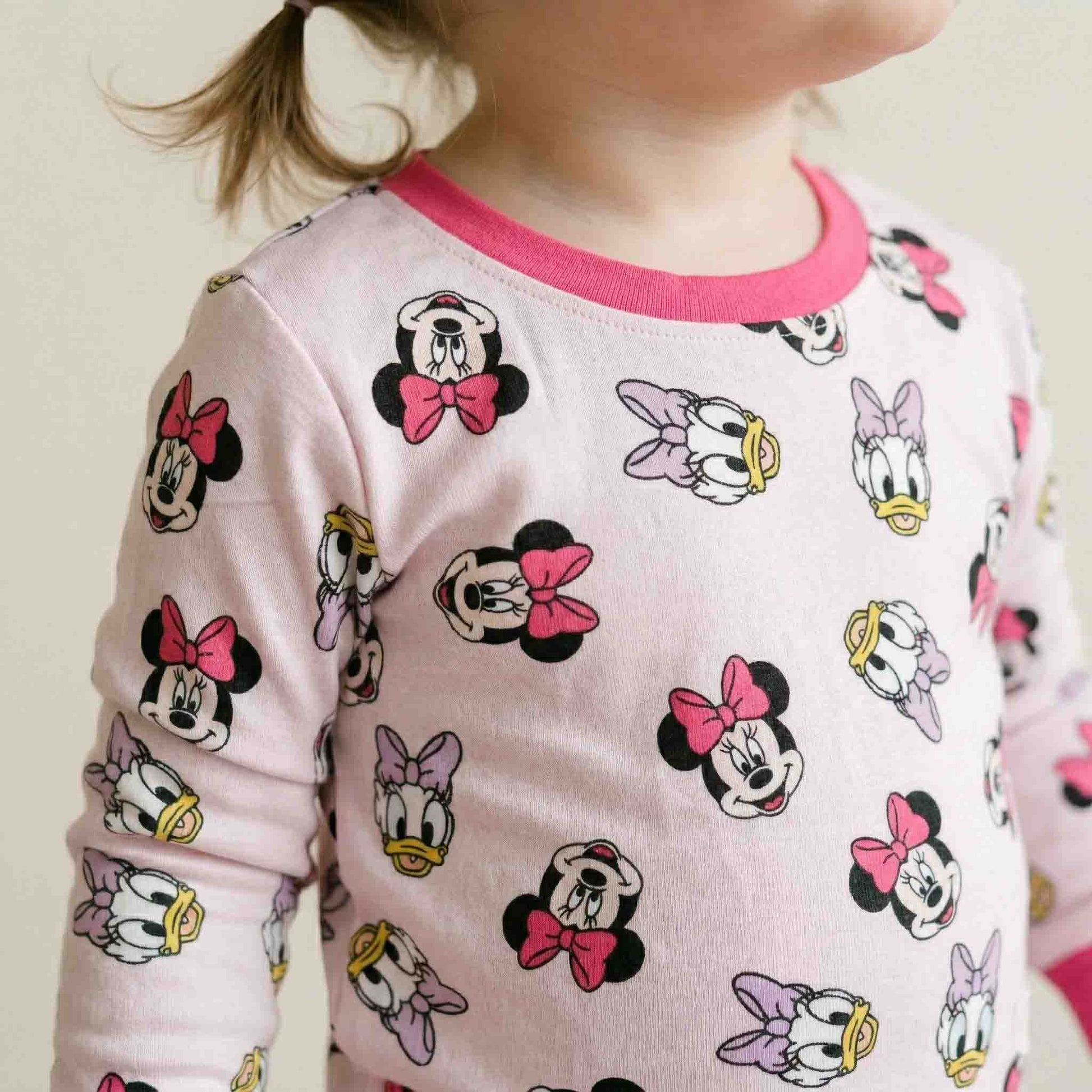 Minnie & Friends Baby Girl Full Sleeves Pajama Set - Light Pink