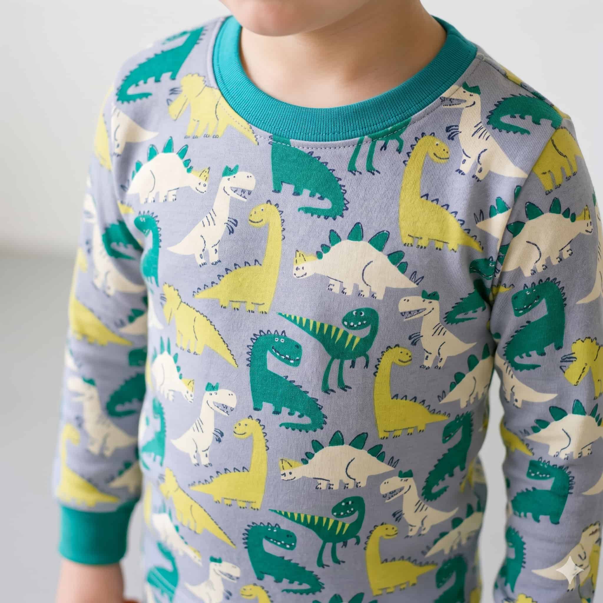 Dino Squad Boys Long Sleeves Pajama Set - Grey