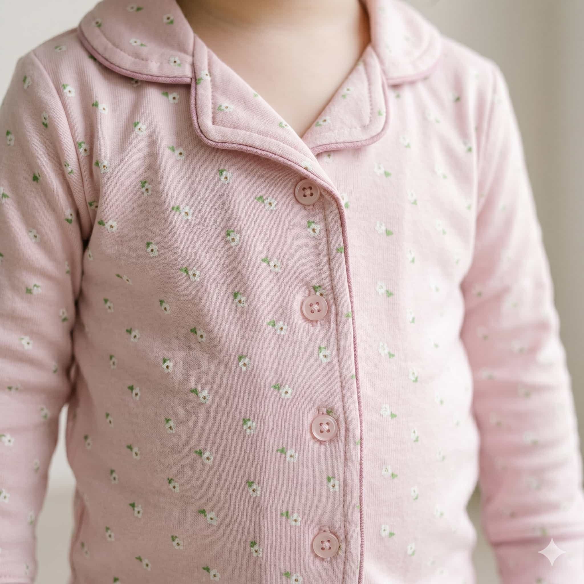 Petite Petals Baby Girls Full Sleeves Pajama Set - Pink