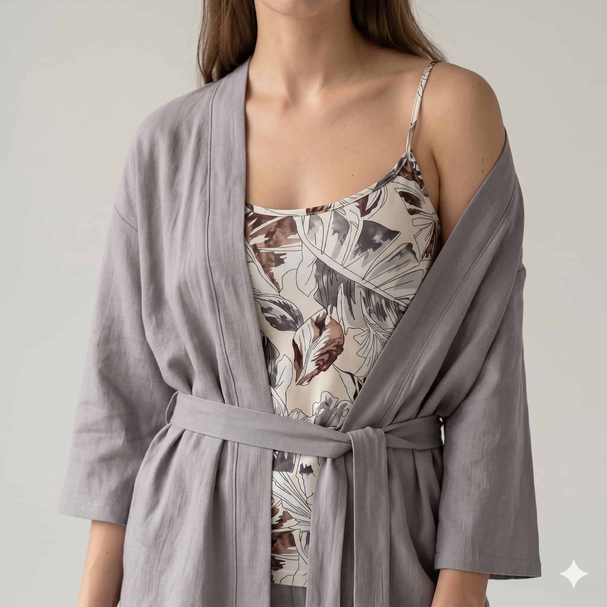 Slate Canopy Women 3 Pcs Pajama Set - Grey