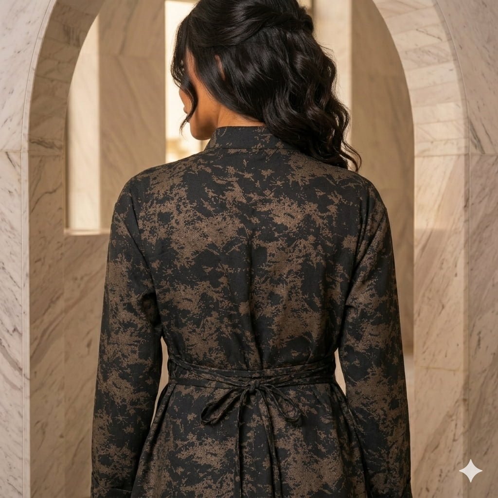 Onyx Bronze Women Full Sleeves Co ord Set - Black