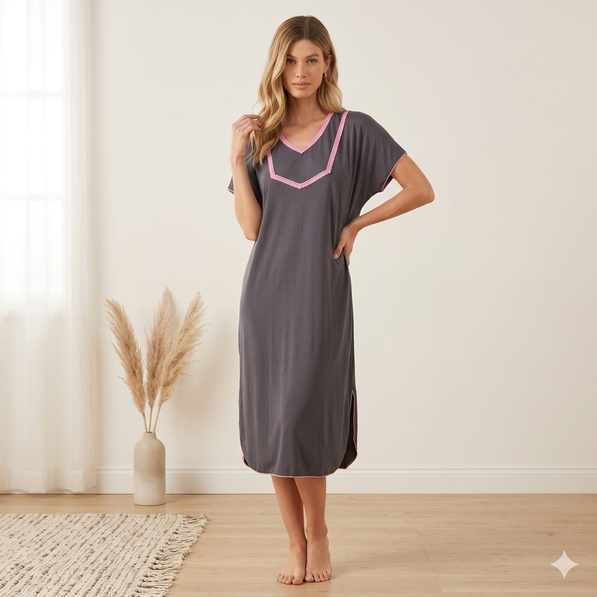 Lace Whisper Women Midi - Grey