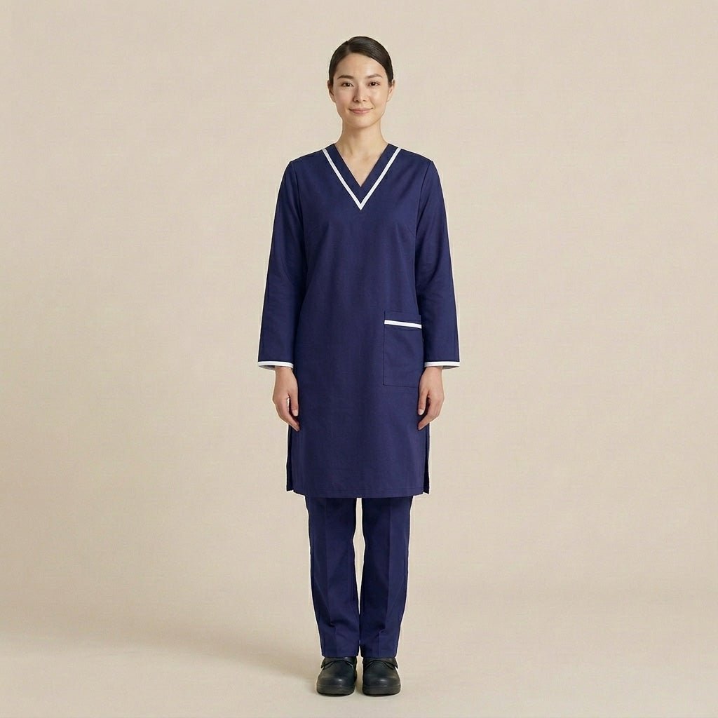 Maid Women Uniform Set - Deep Blue