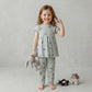 Sage Floral Short Sleeves Pajama Set - Blue