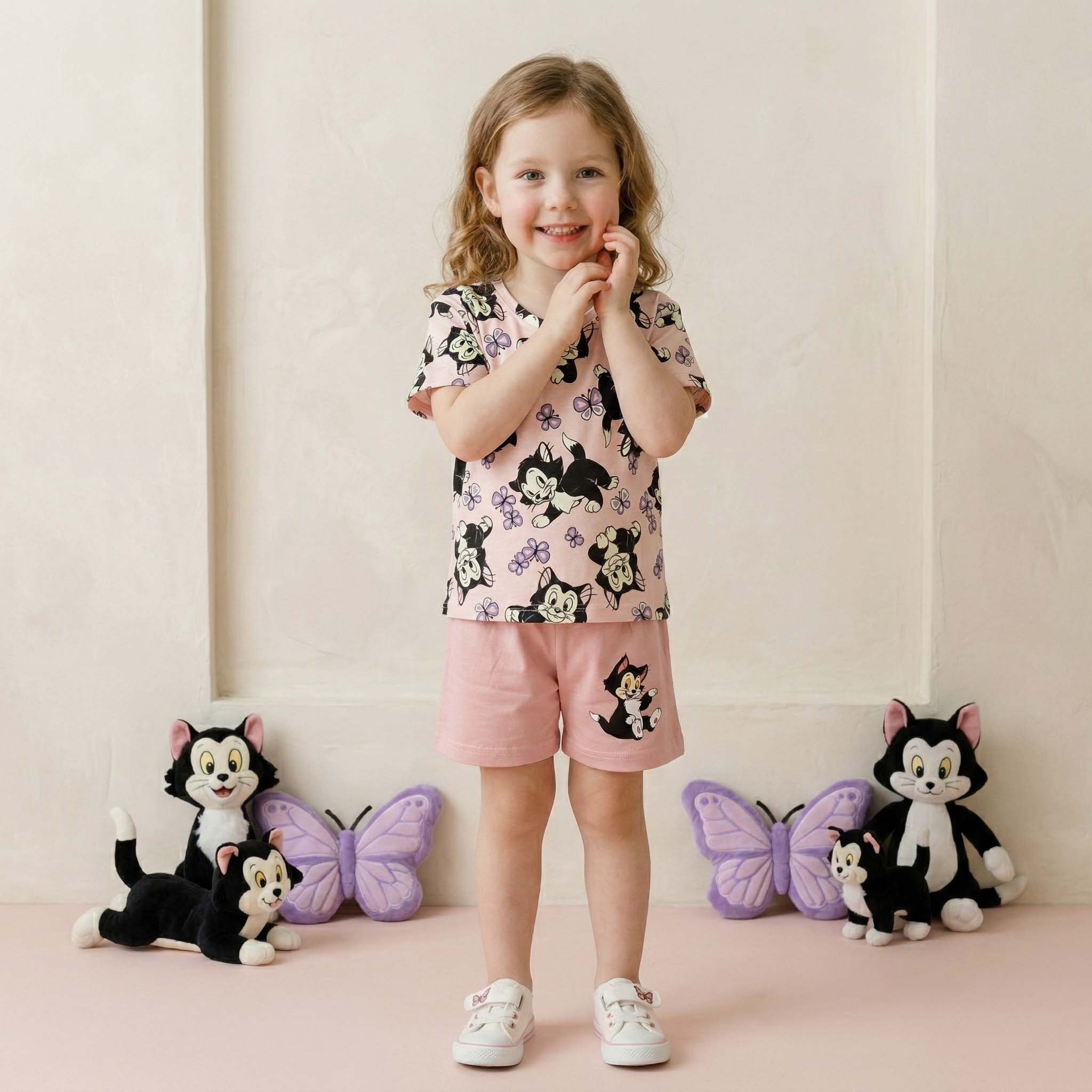 Figaro Girls Short Set - Pink