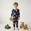 Teddy Hugs Boys Full Sleeves Pajama Set - Navy Blue