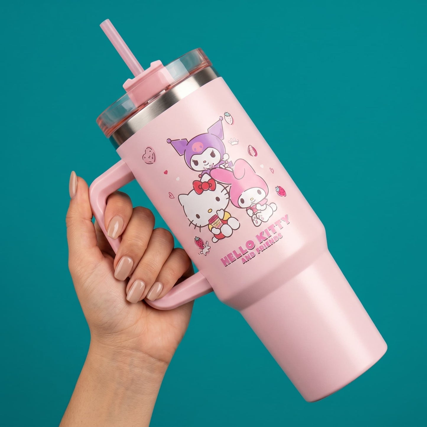 Hello Kitty Vacuum Insulated Travel Tumbler 1200ml - Pink