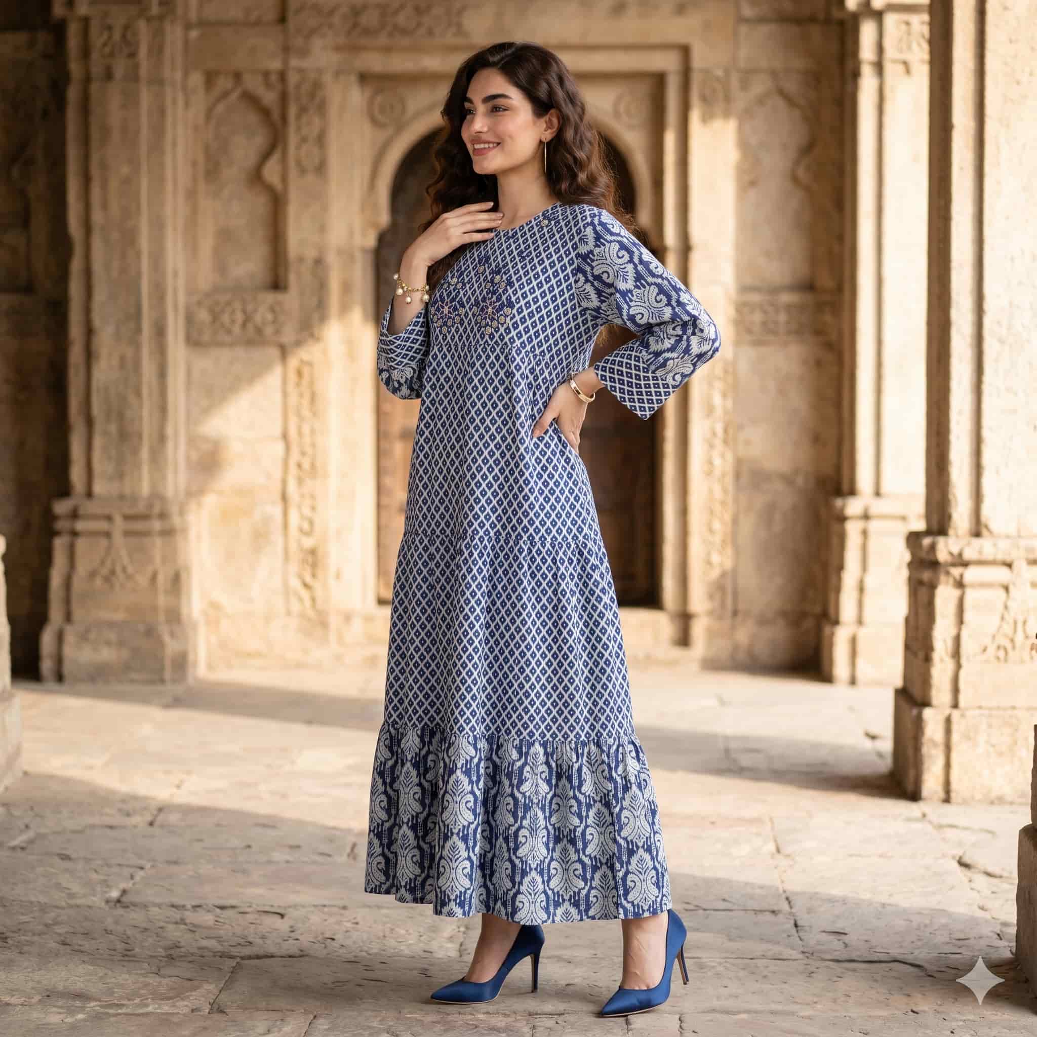 Indigo Elegance Women Darra - Blue