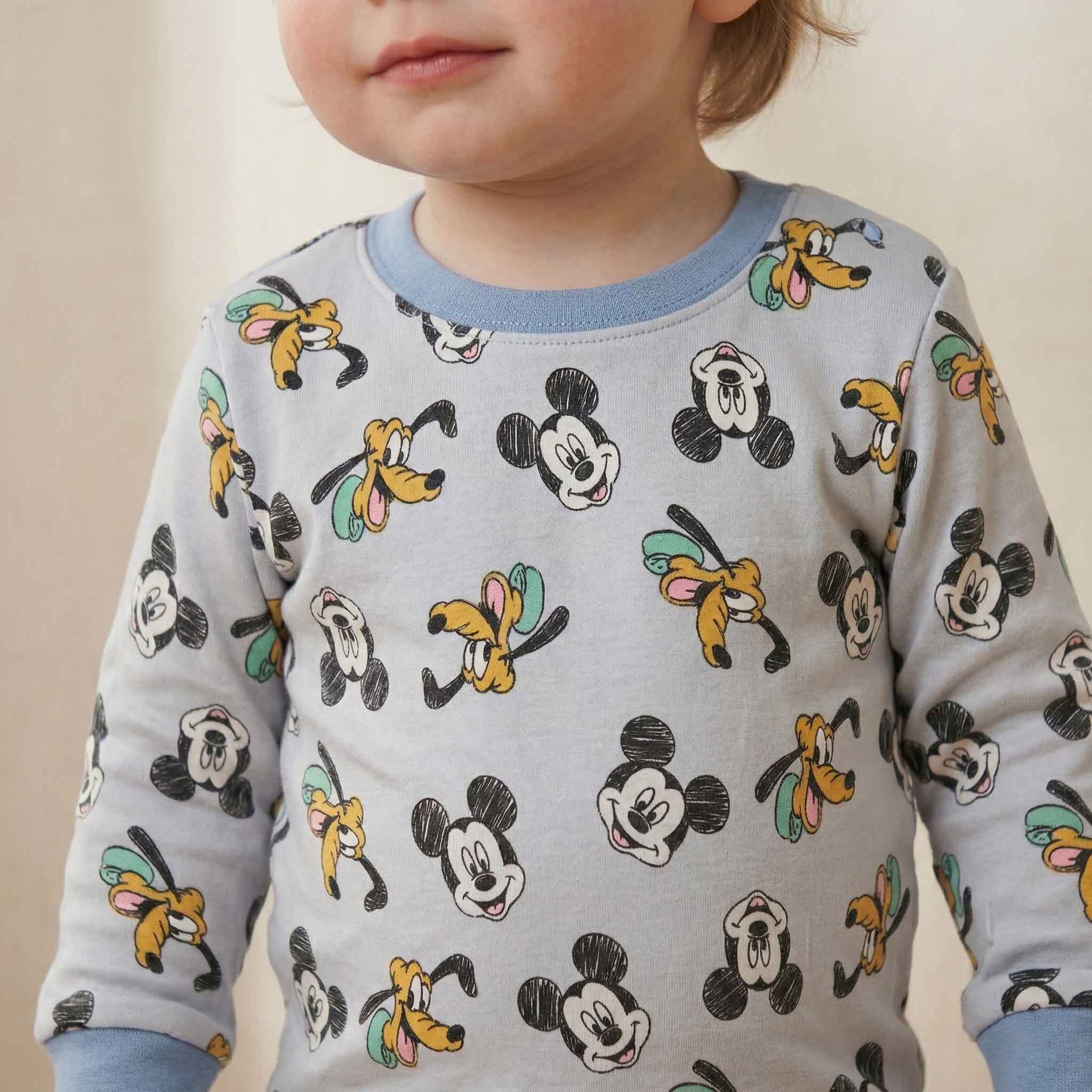 Mickey & Friends Boys Full Sleeves Pajama Set - Blue