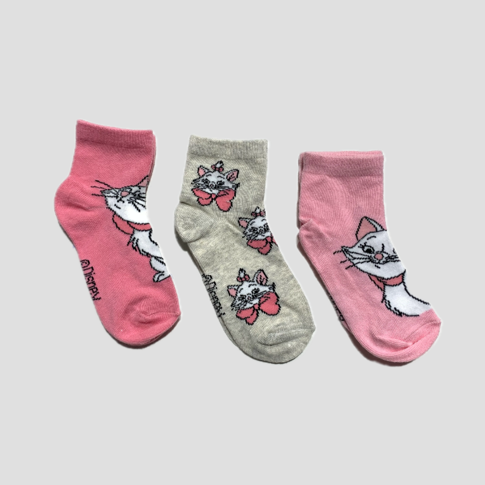 Kitty Girls Socks - Pack of 3