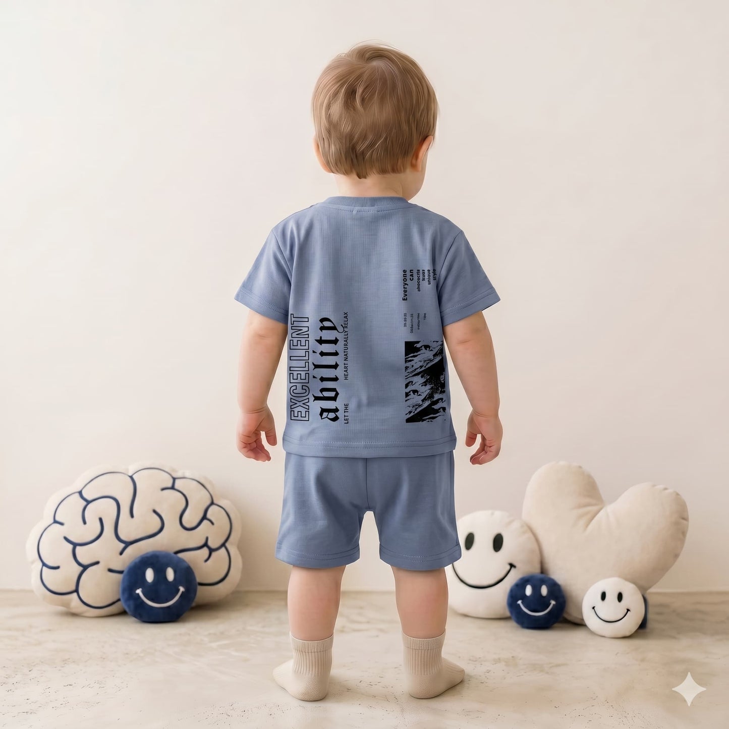 Smart Sport Baby boys Half sleeves Short set - Bue