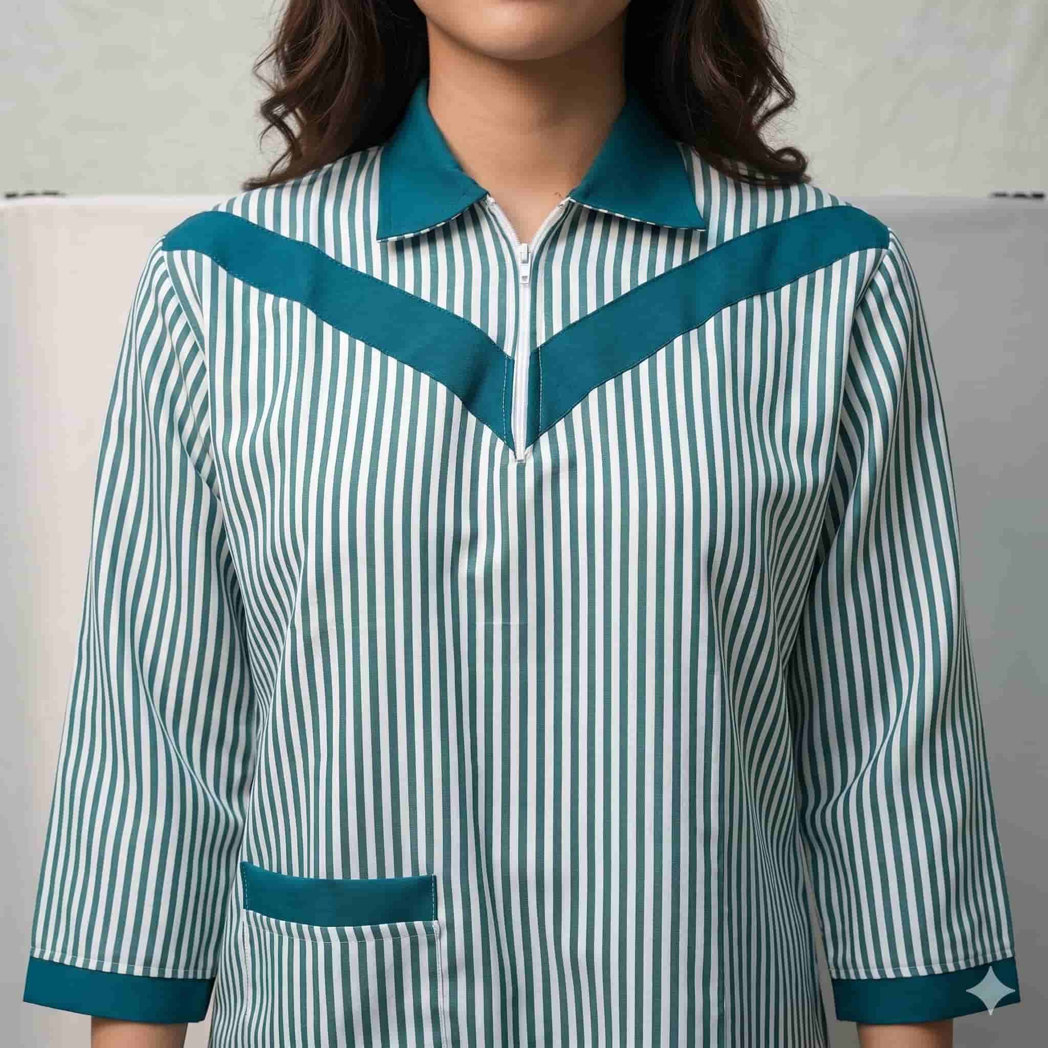 Linear Harmony Maid Women Uniform - Teal