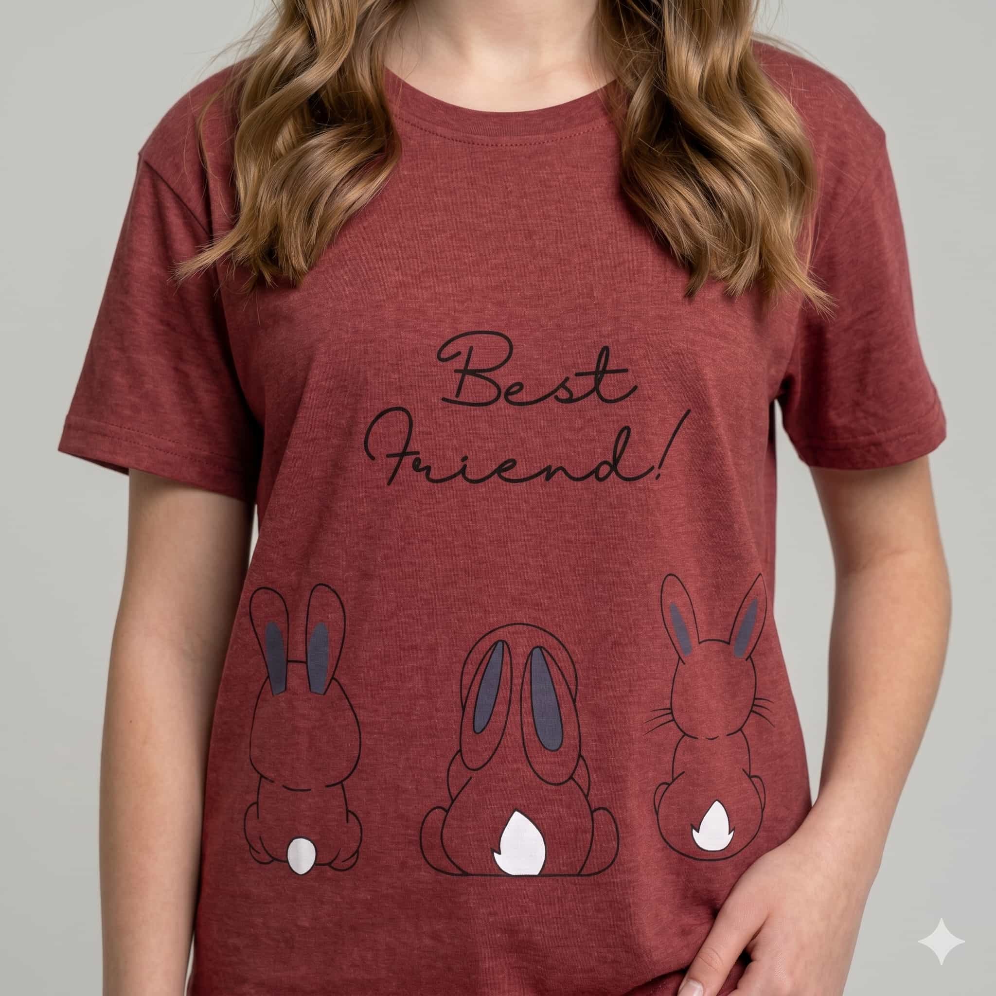Bunny Buddies Girls Half Sleeves Pajama set - Red