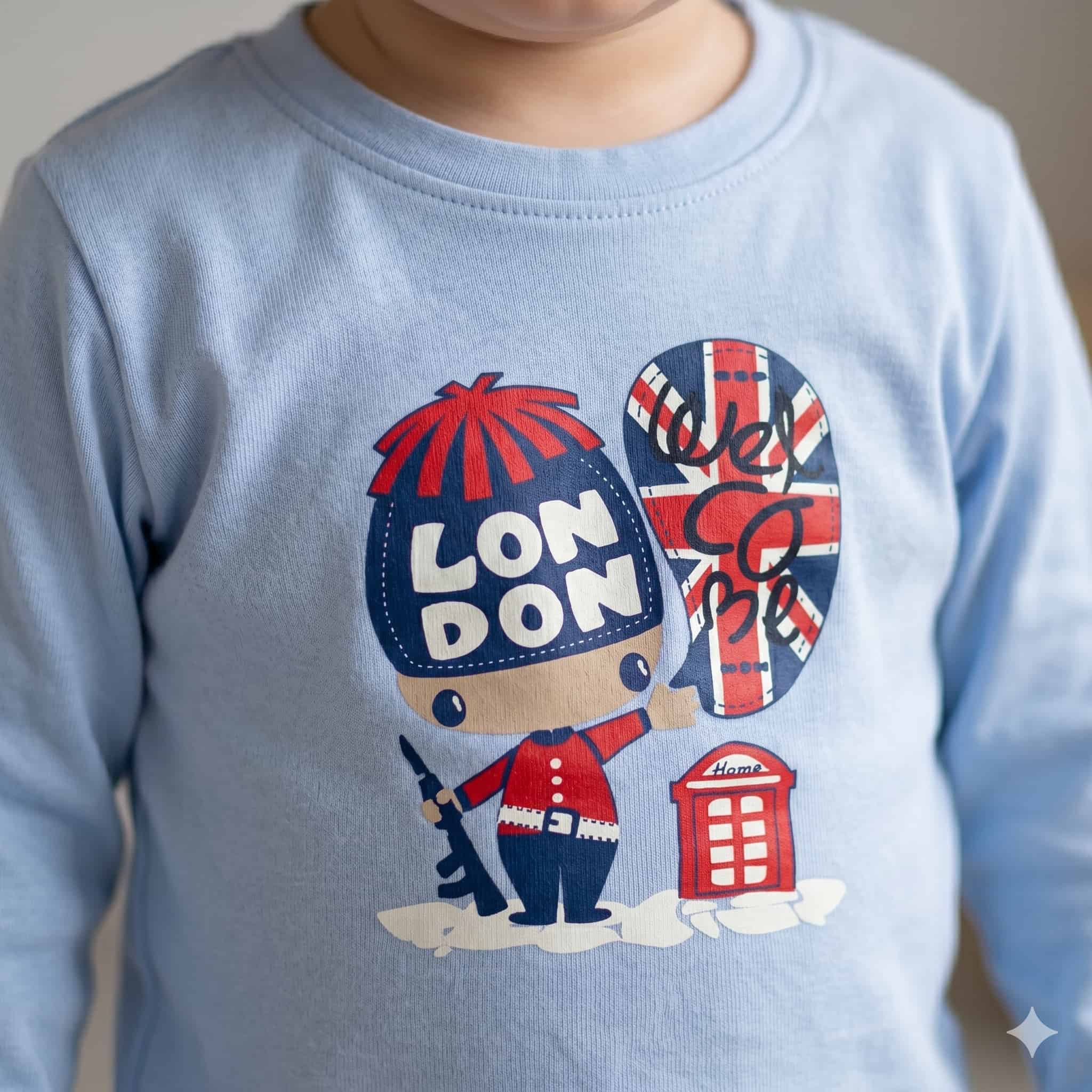 London Calling Baby Boys Full Sleeves Set - Blue