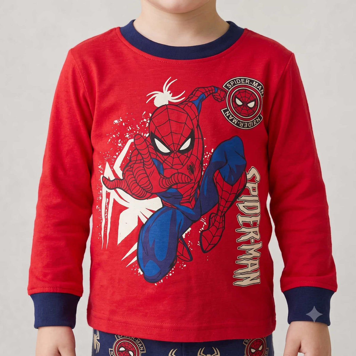 Spider Man Boys Full Sleeves Pajama Set – Red