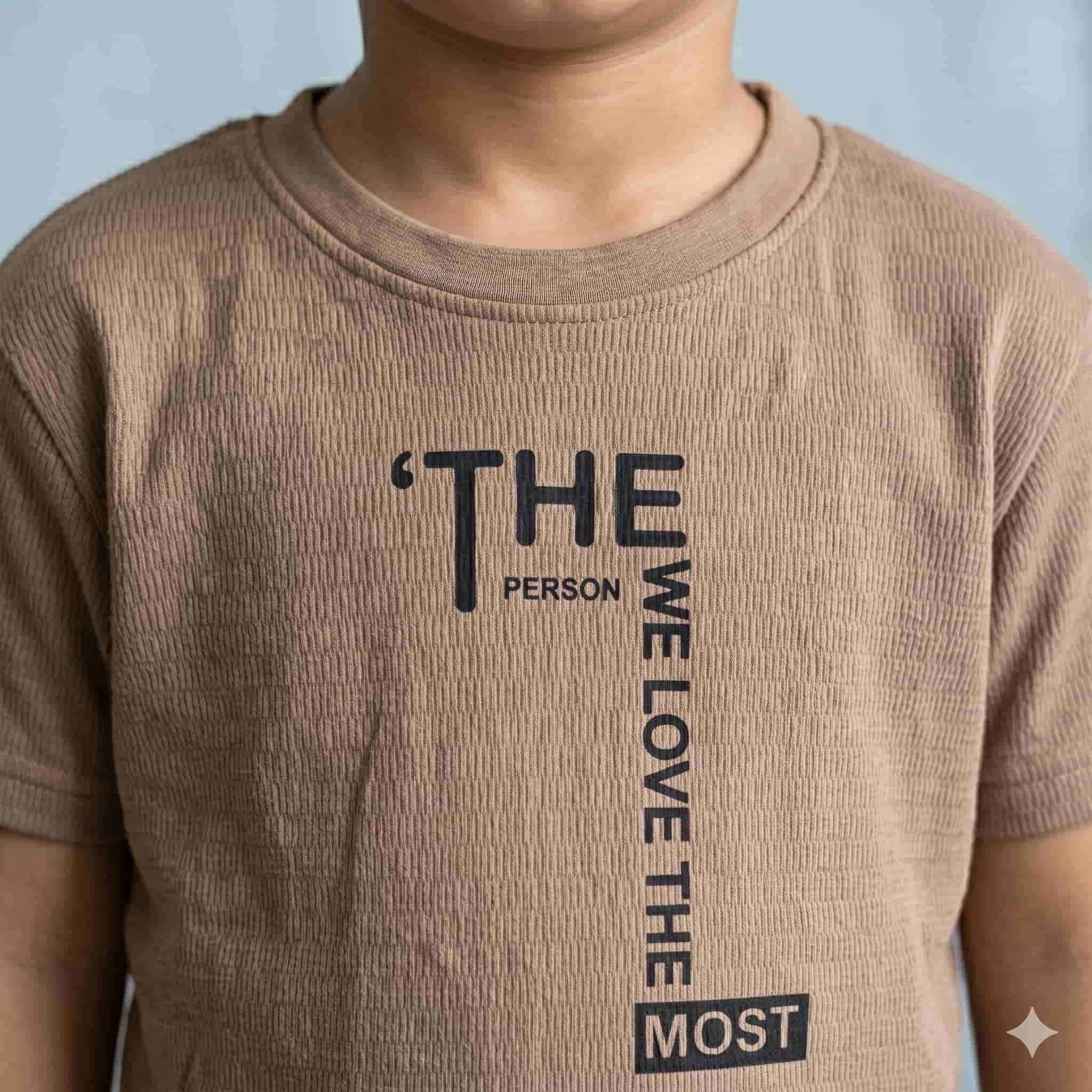 Neutral Vibe Boys Half Sleeves Short Set - Beige