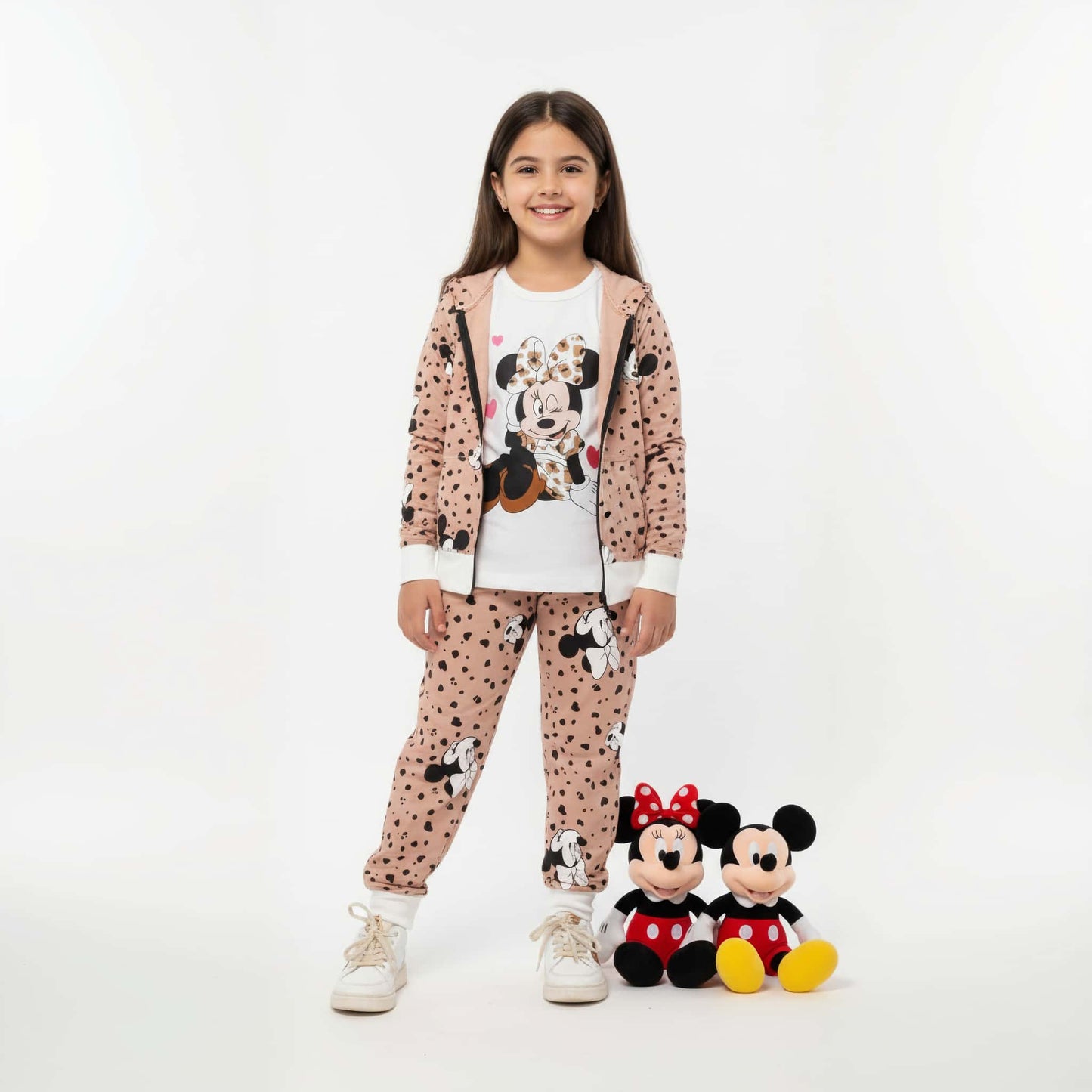 Minnie 3pc Girl Training Suit Set- Brown