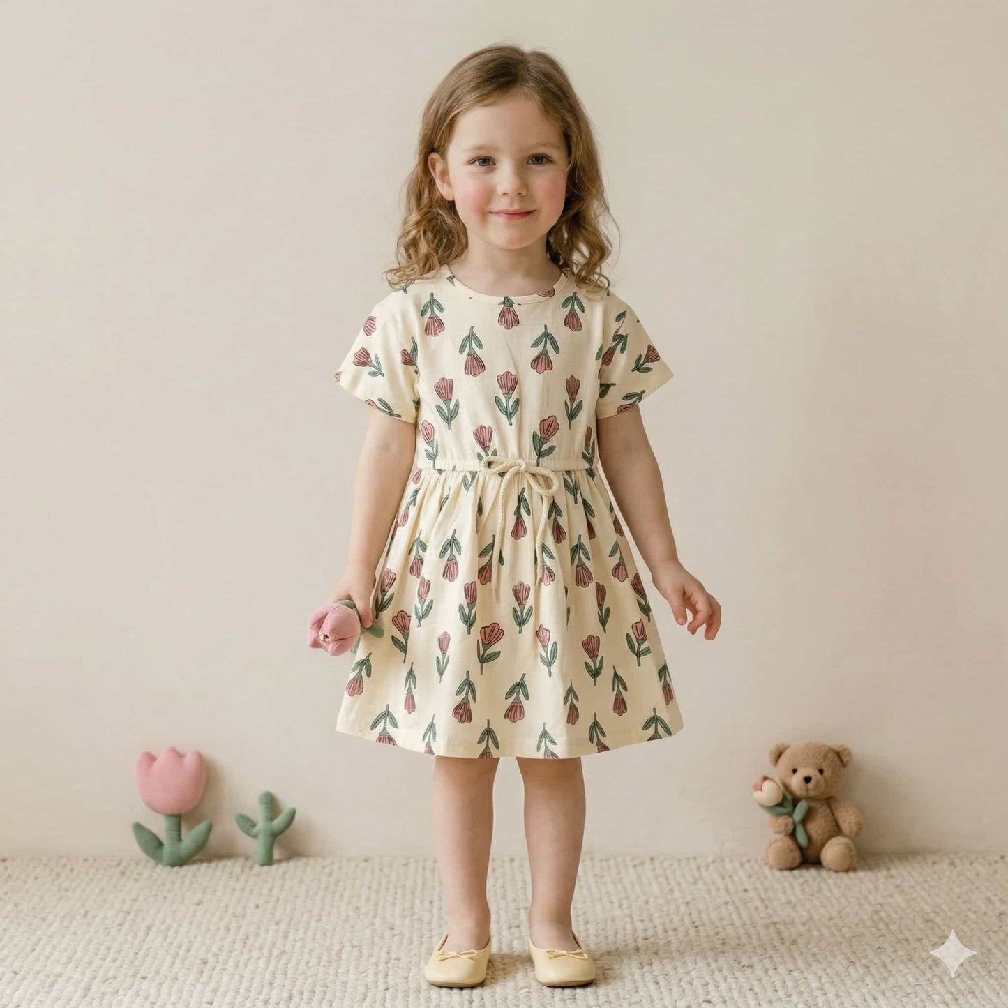 Leaf Girl Frock - Floral