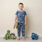 Dino Park Boys Half Sleeves Pajama Set - Blue