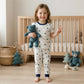 In The Woods Girls Pajama Set - White & Blue