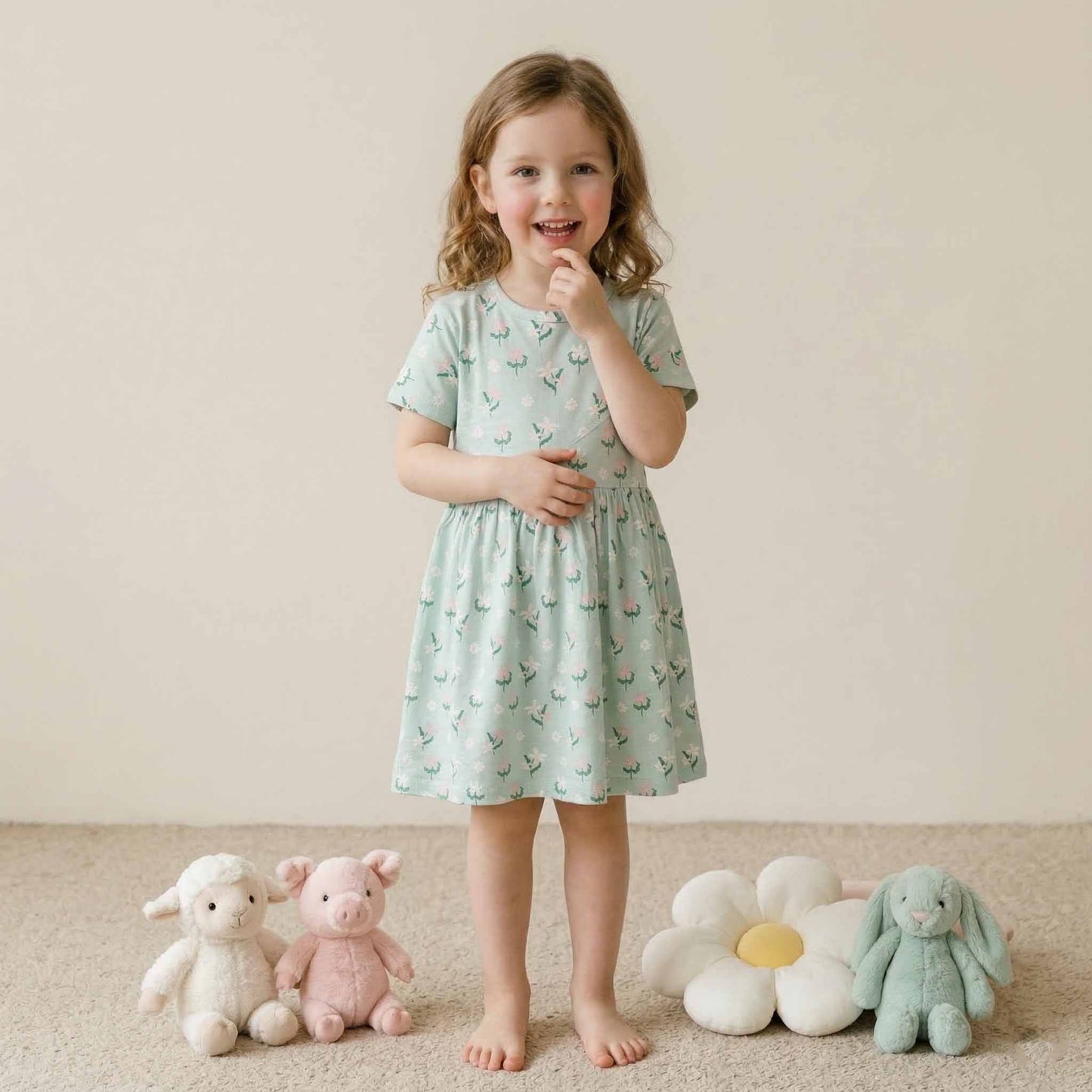 Little Daisy Girls Frock - Blue