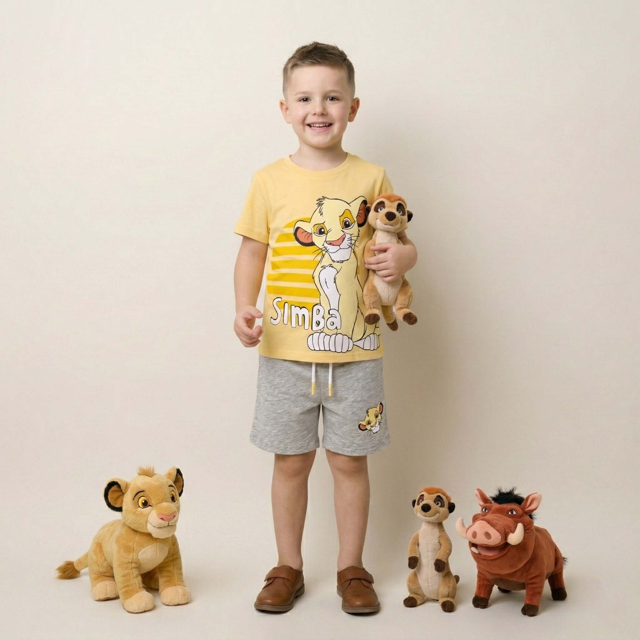 Simba Boys Boys Short Set - Yellow & Grey