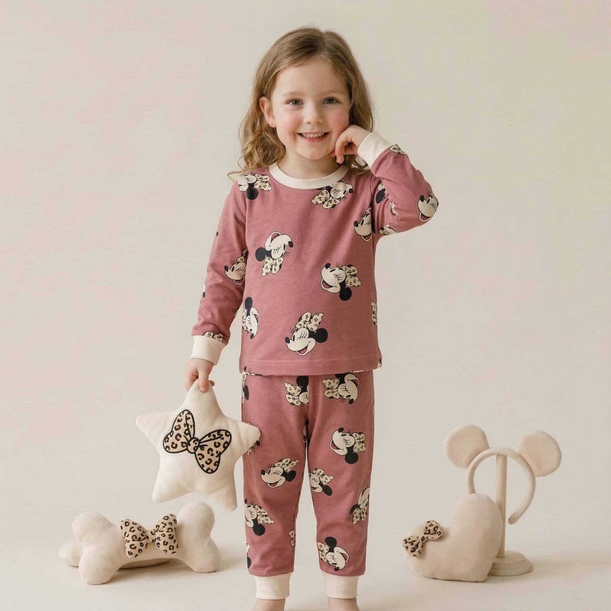 Minnie Girls Disney Pajama Set - Pink