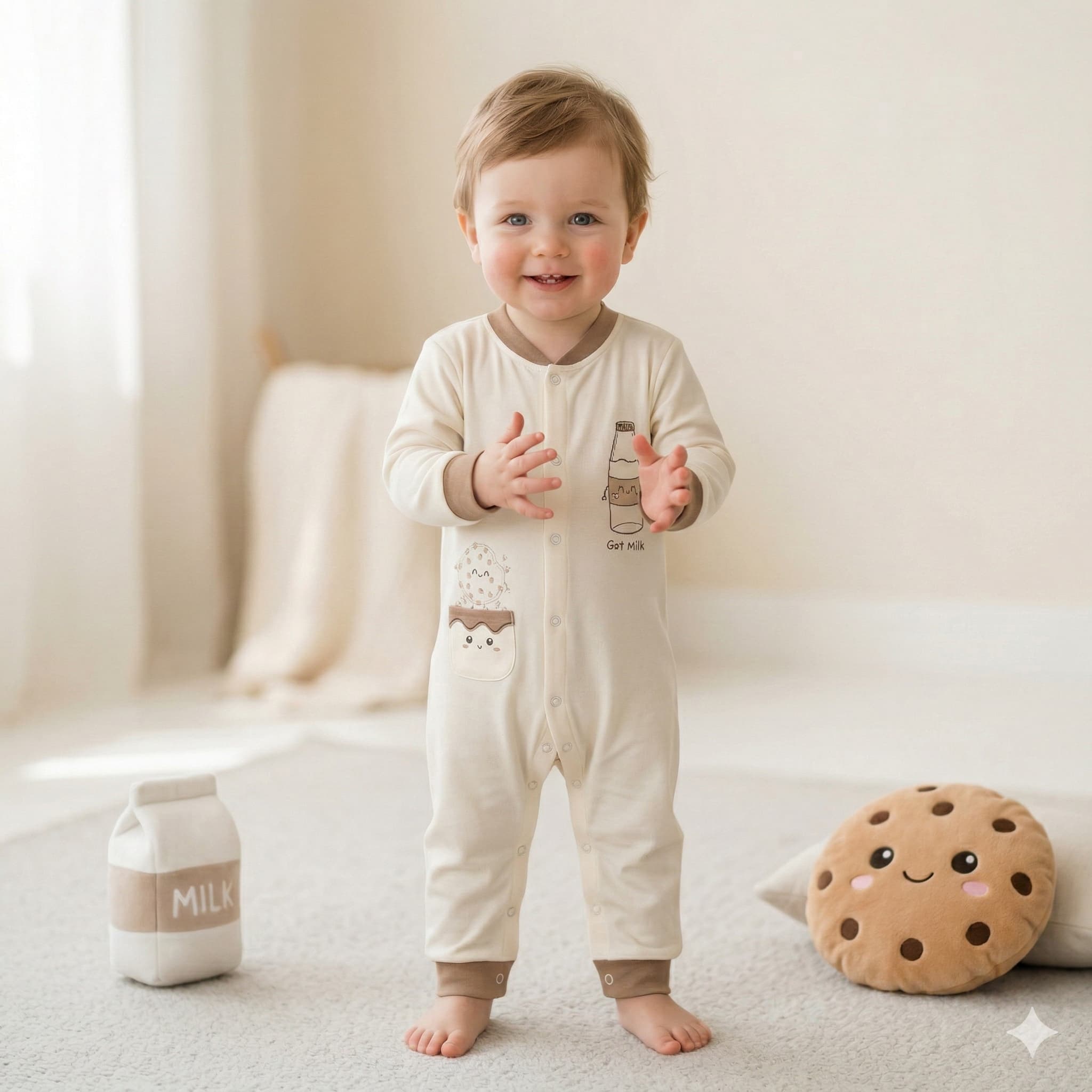Sweet Snack Baby Boy Set - Beige