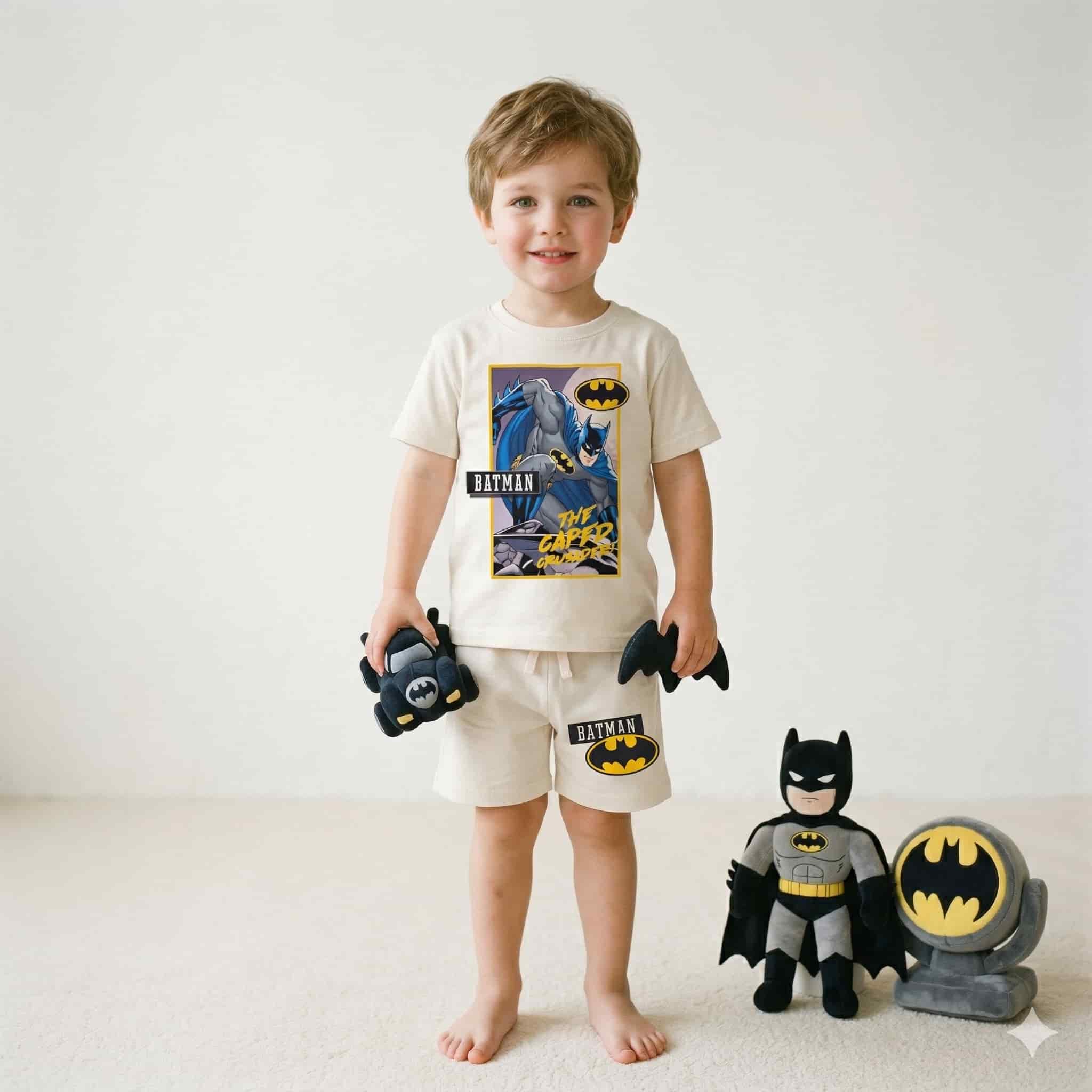 Batman Boys Shorts Sets- BEIGE