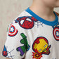 Avengers Boys Short Set - White & Blue
