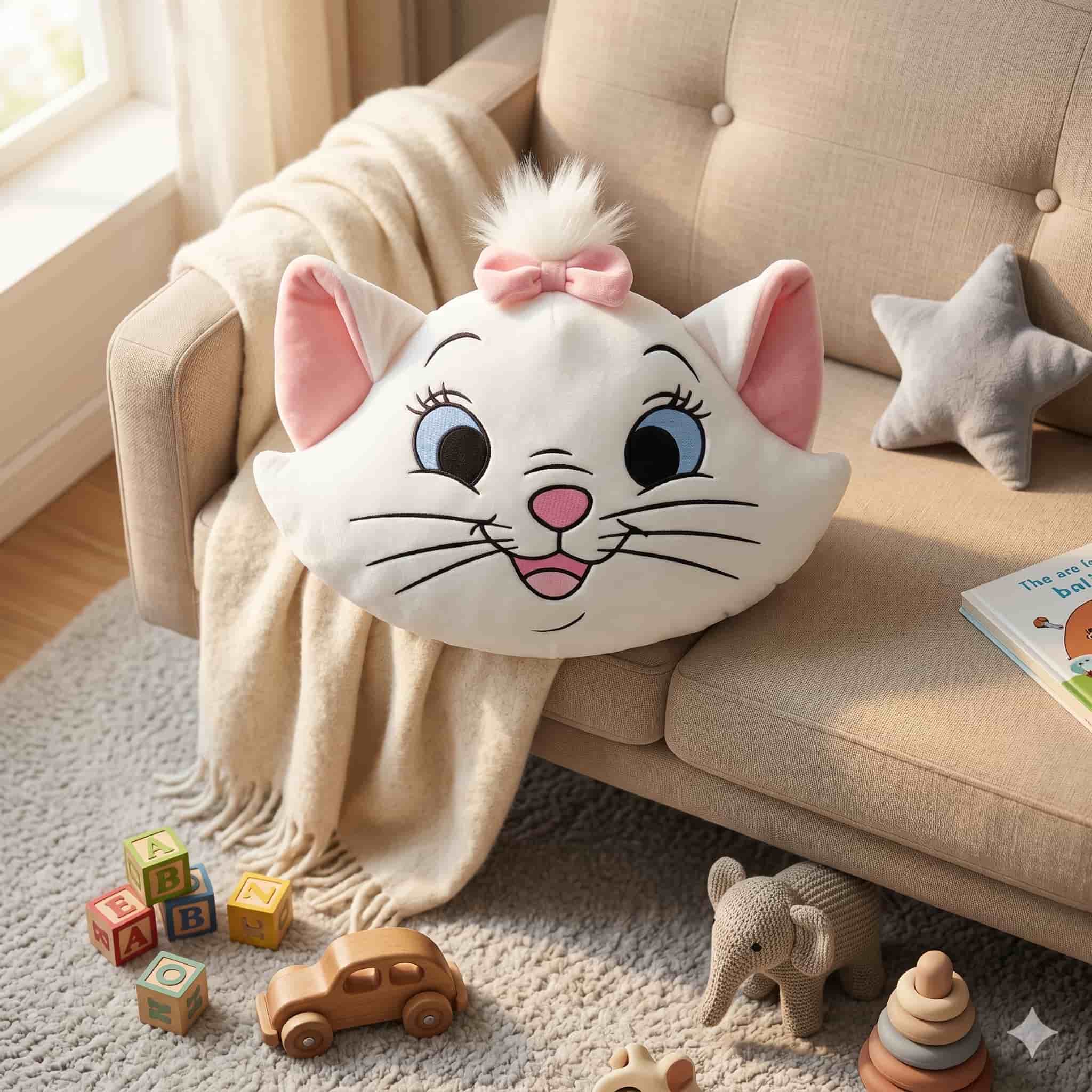 Marie Kitty Pillow - White