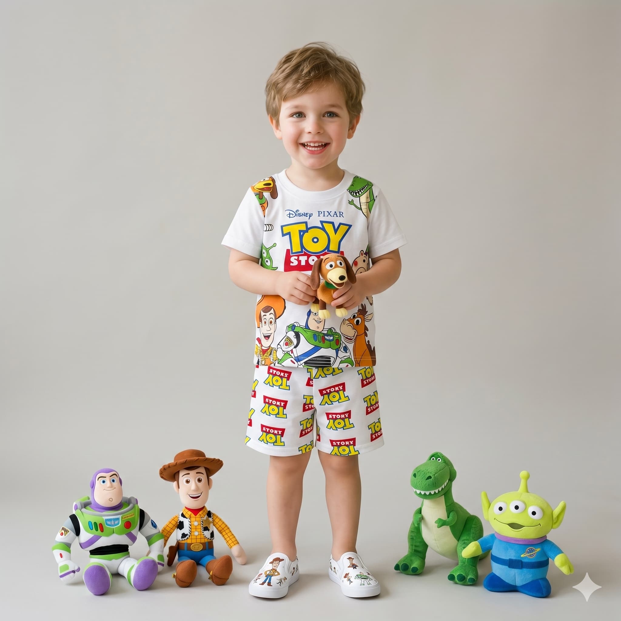Toy Story Boys Short Set - White