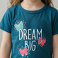 Dream Big Girls Half Sleeves Pajama Set - Blue