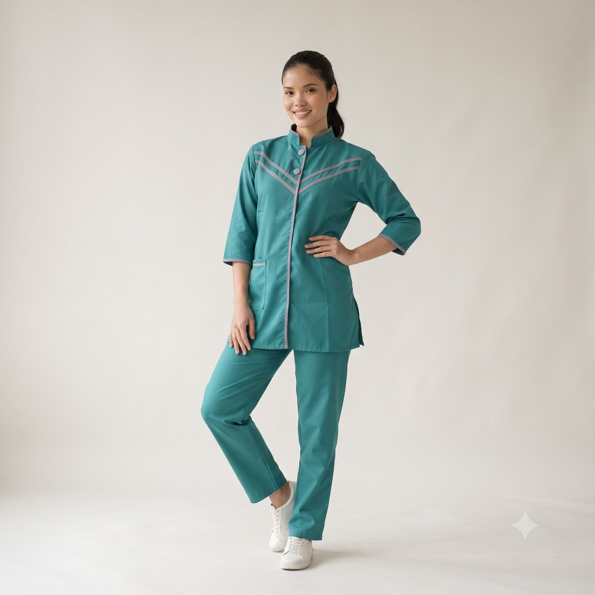 Teal Crest Maid Uniform Set – Teal