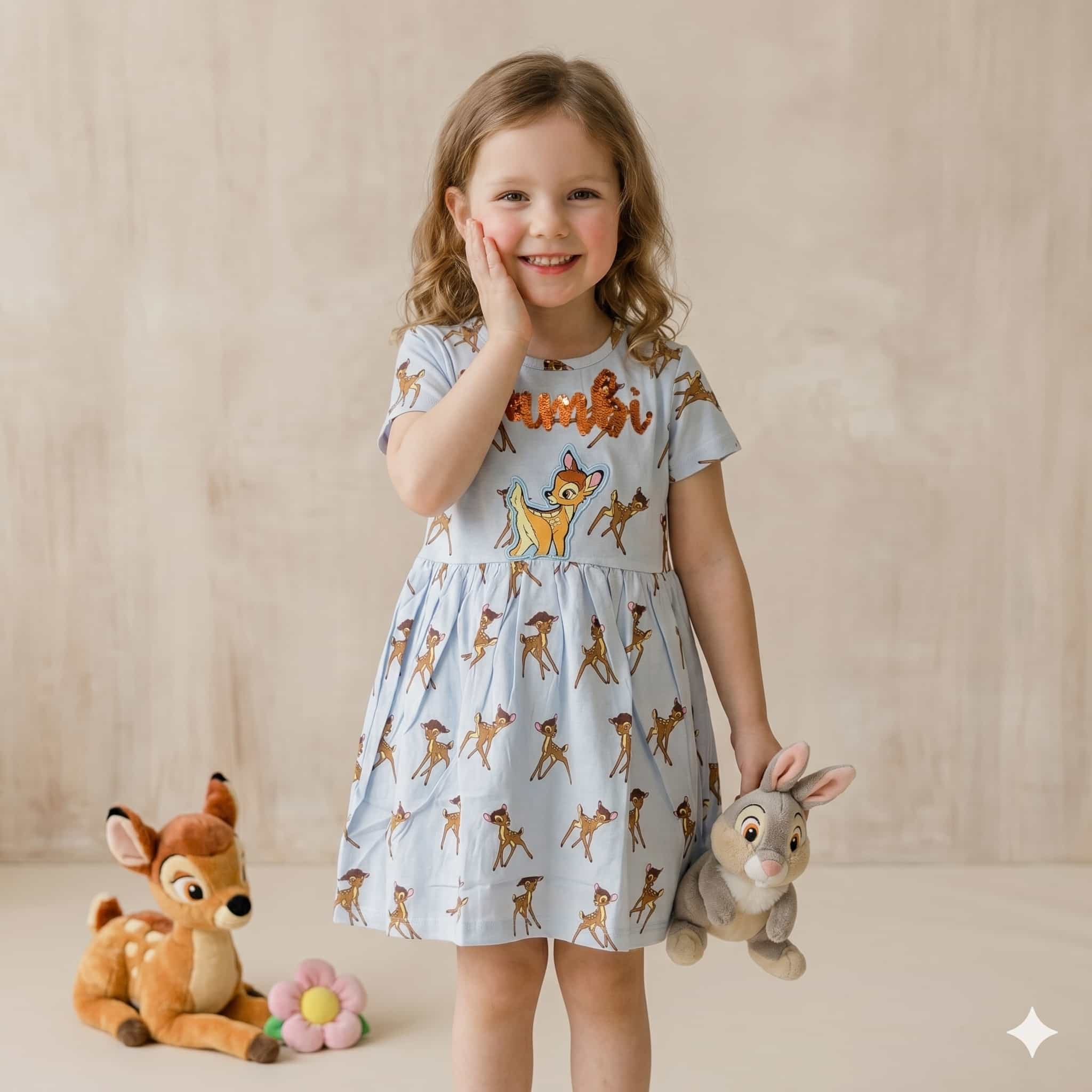 Bambi Girls Frock - Blue