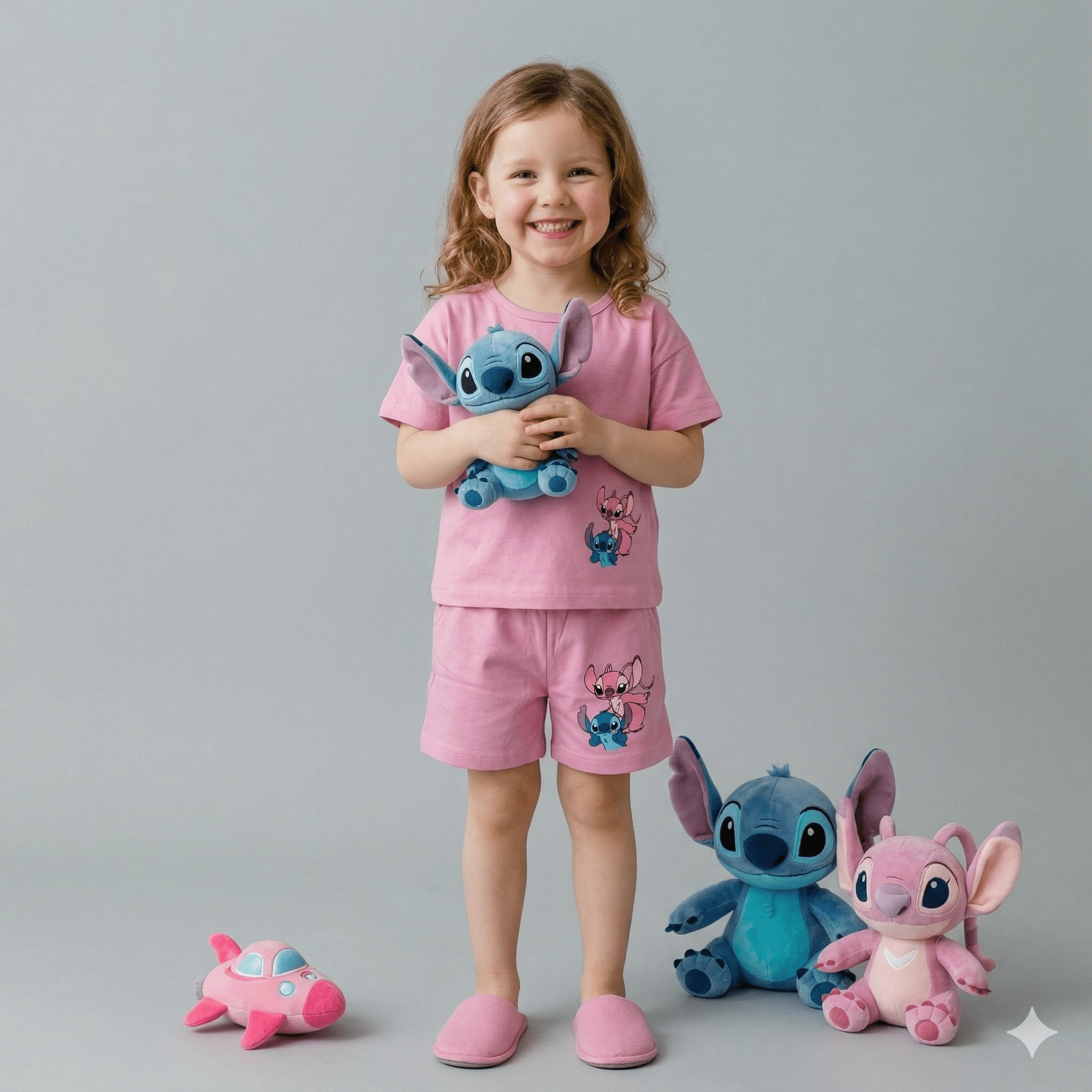 Lilo & Stitch Fun Girls Short Set - Pink