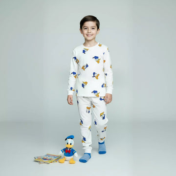 Donald Duck Boy Pajama Set- White