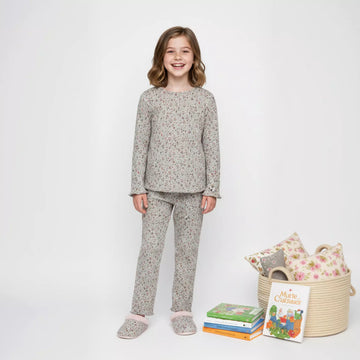 Flora Garden Girls Pajama Set- Green