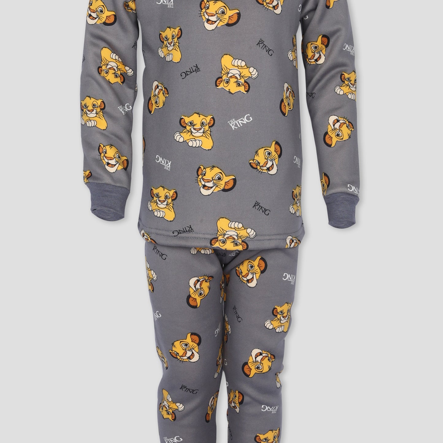 The King Boys Fleece Pajama Set - Dark Grey