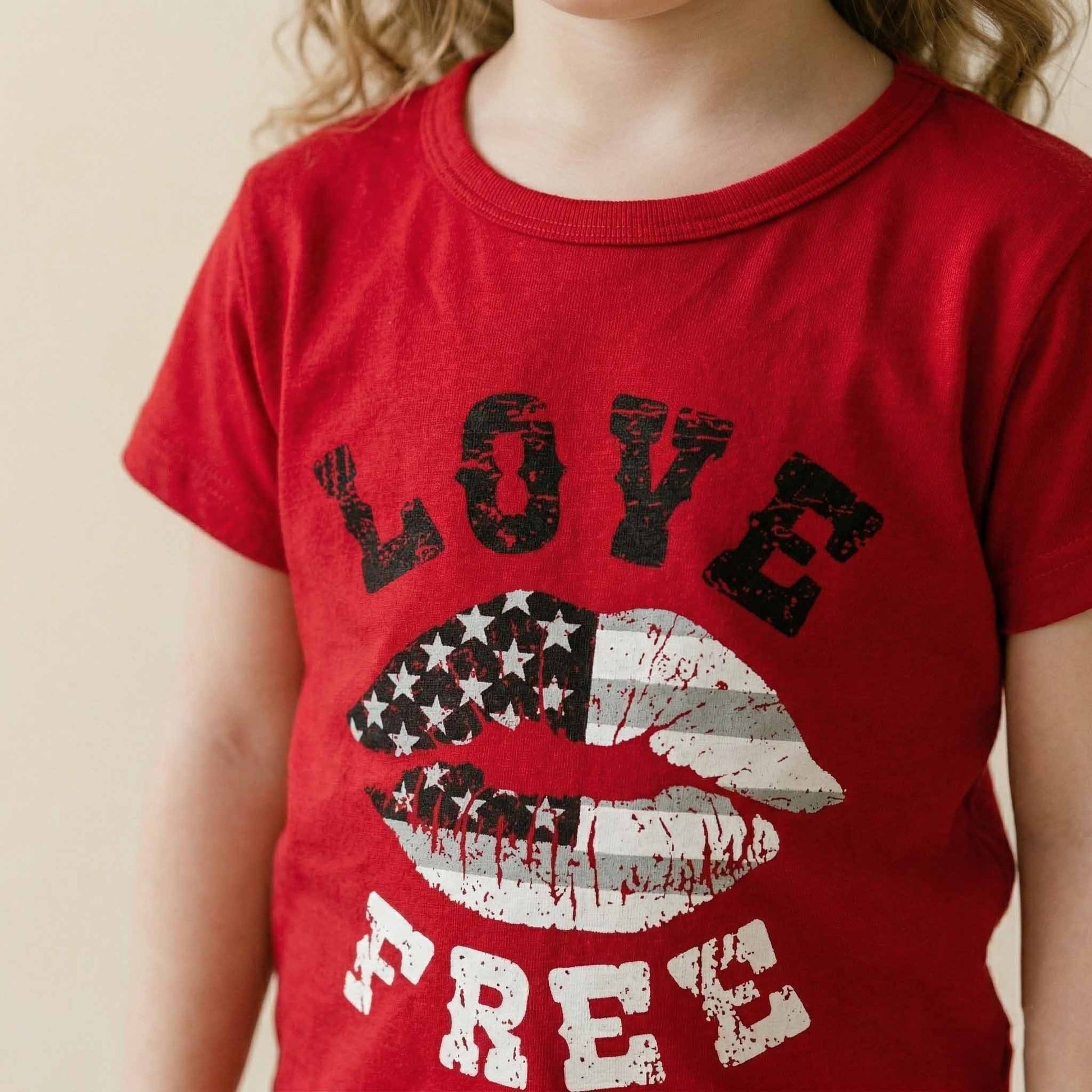 Love Free Girls Half Sleeves Pajama set - Red