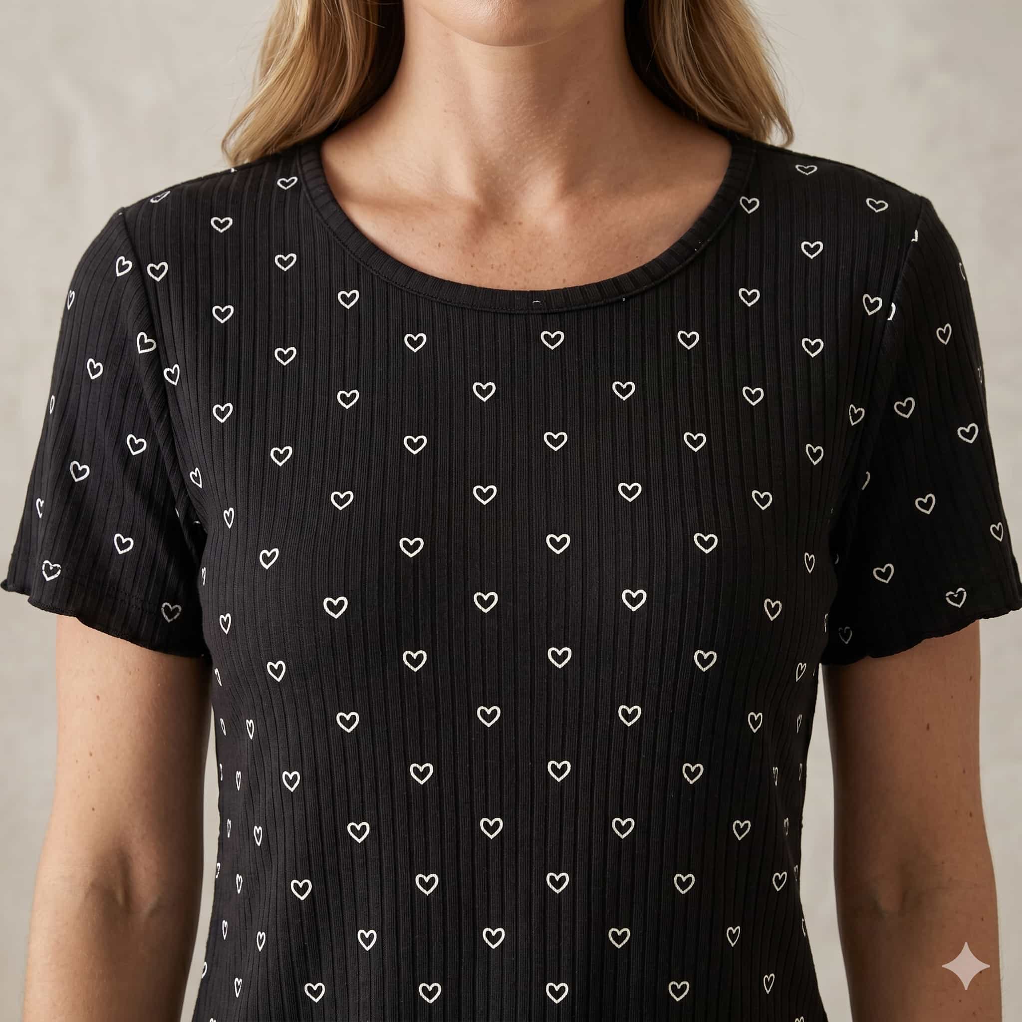 Midnight Charm Women Half Sleeves Pajama Set - Black