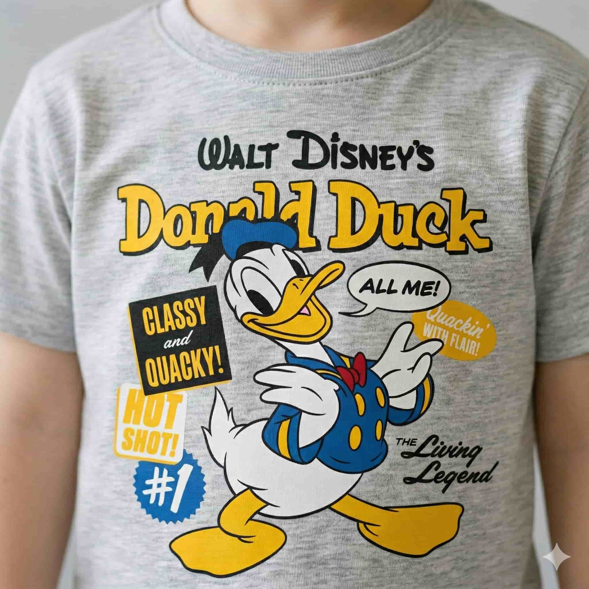 Donald Duck Boys Shorts Sets- Light Grey