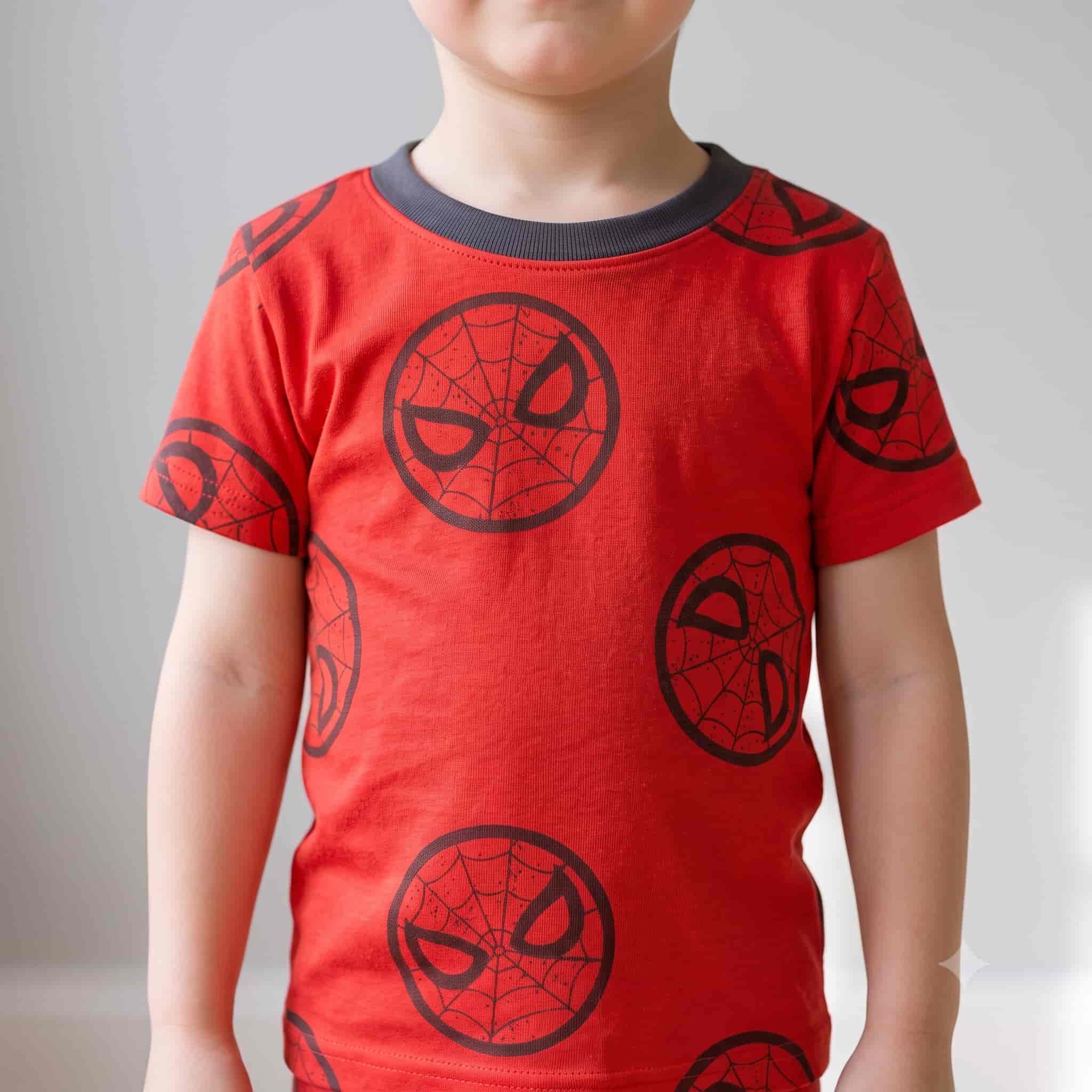 Spider Man Boys Half Sleeves Pajama Set - Red