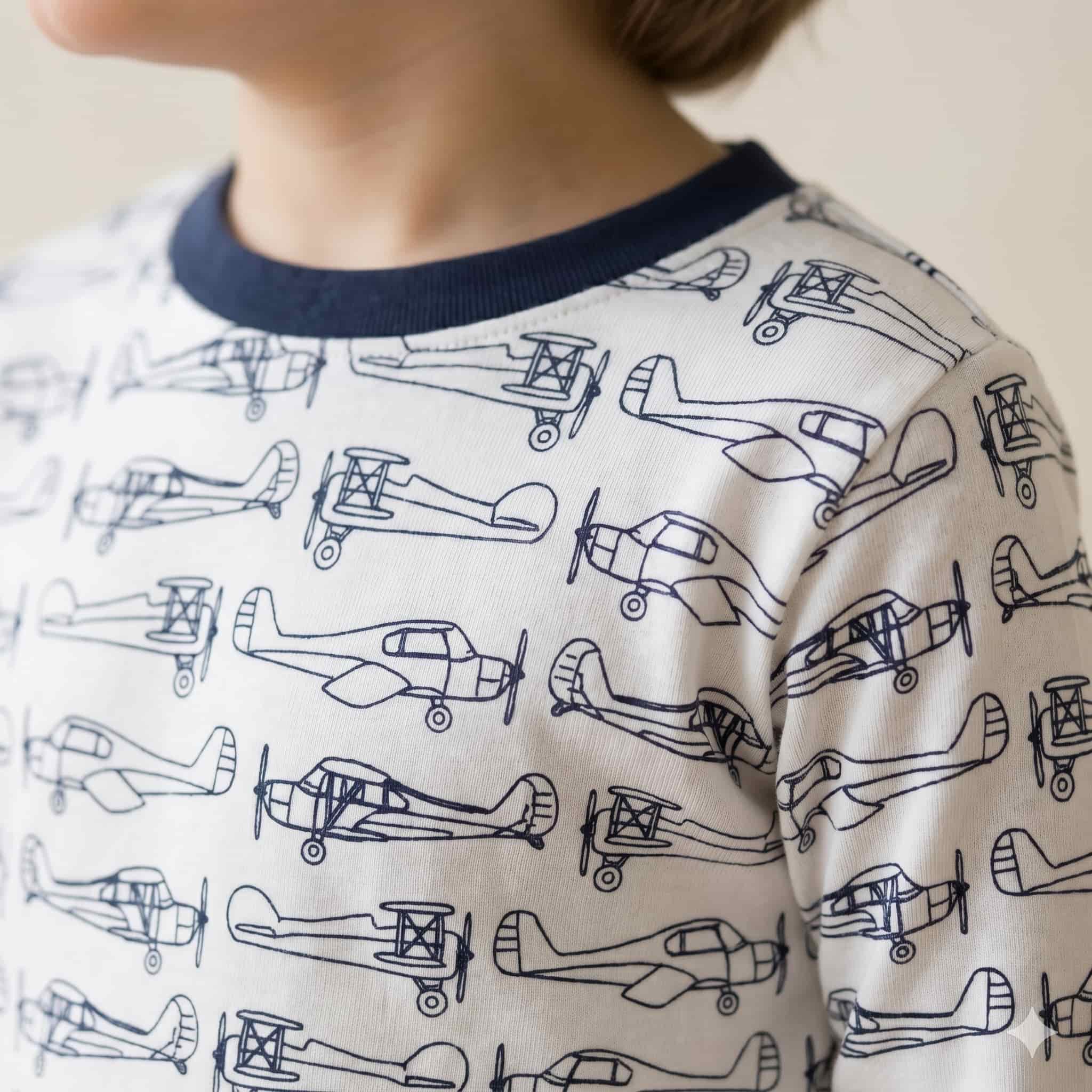 Sky Bound Boys Full Sleeves Pajama Set - white